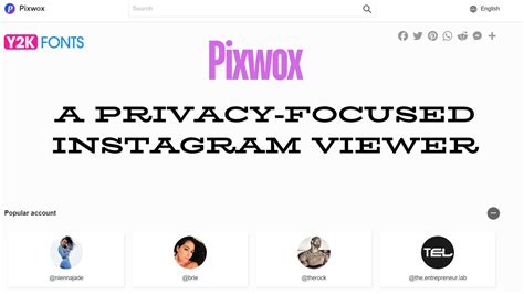 pixwox instagram|Pixwox: A Privacy